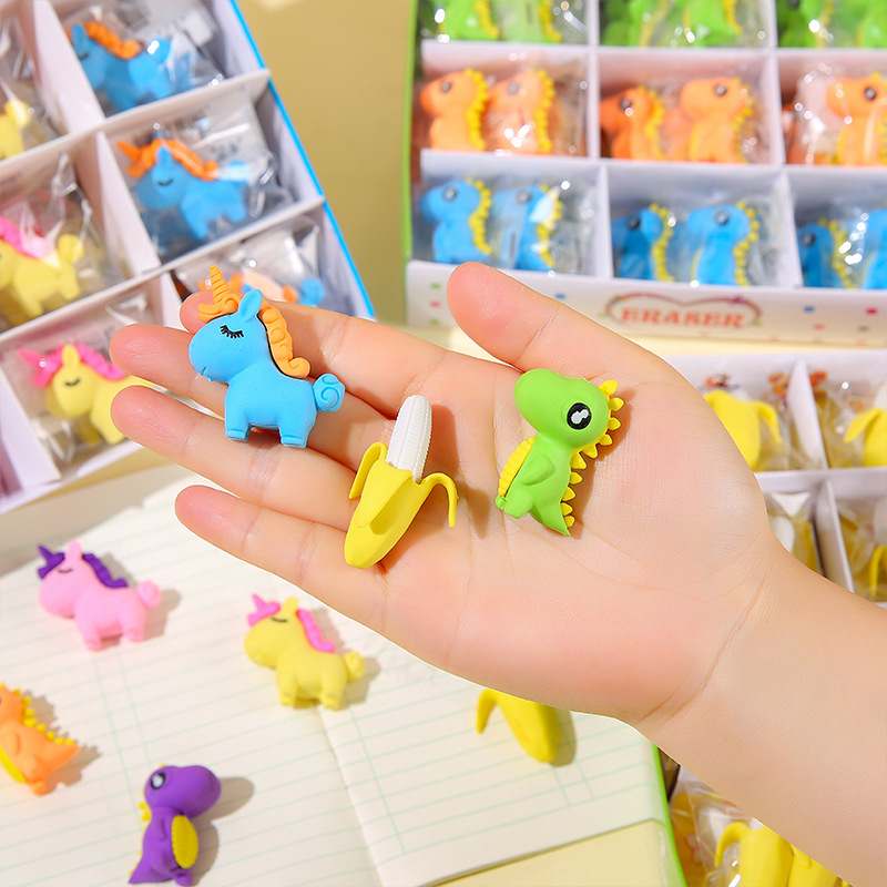 クリエイティブ学用品漫画消しゴム学生賞品鉛筆こすり子供小さなギフト動物フルーツ消しゴム|undefined