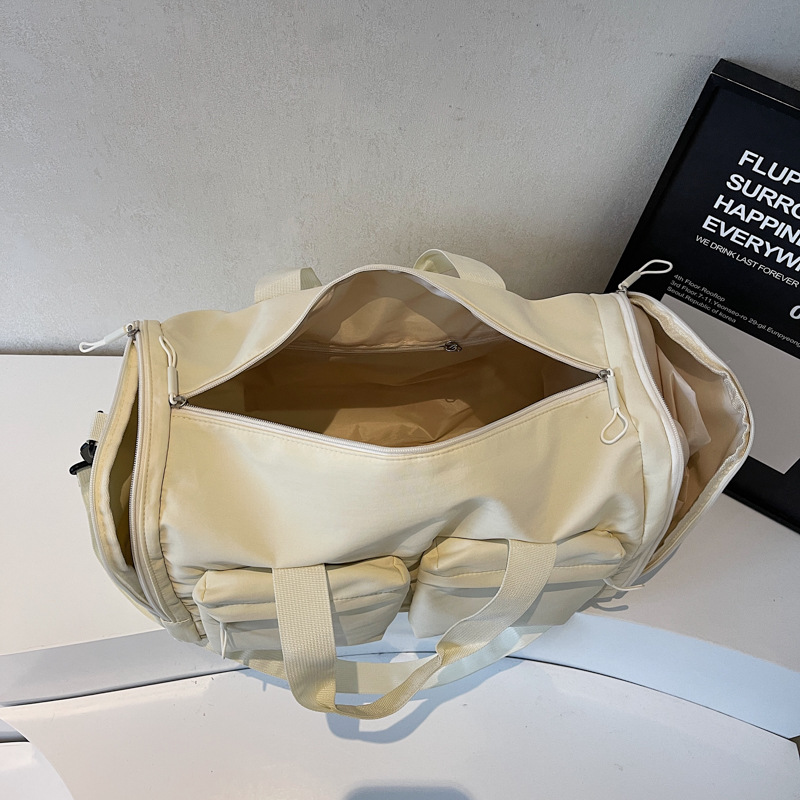 Separación en seco y húmedo, bolsa de viaje portátil ligera, bolsa de equipaje de almacenamiento multibolsillo de gran capacidad para mujer, bolsa de fitness deportiva de yoga