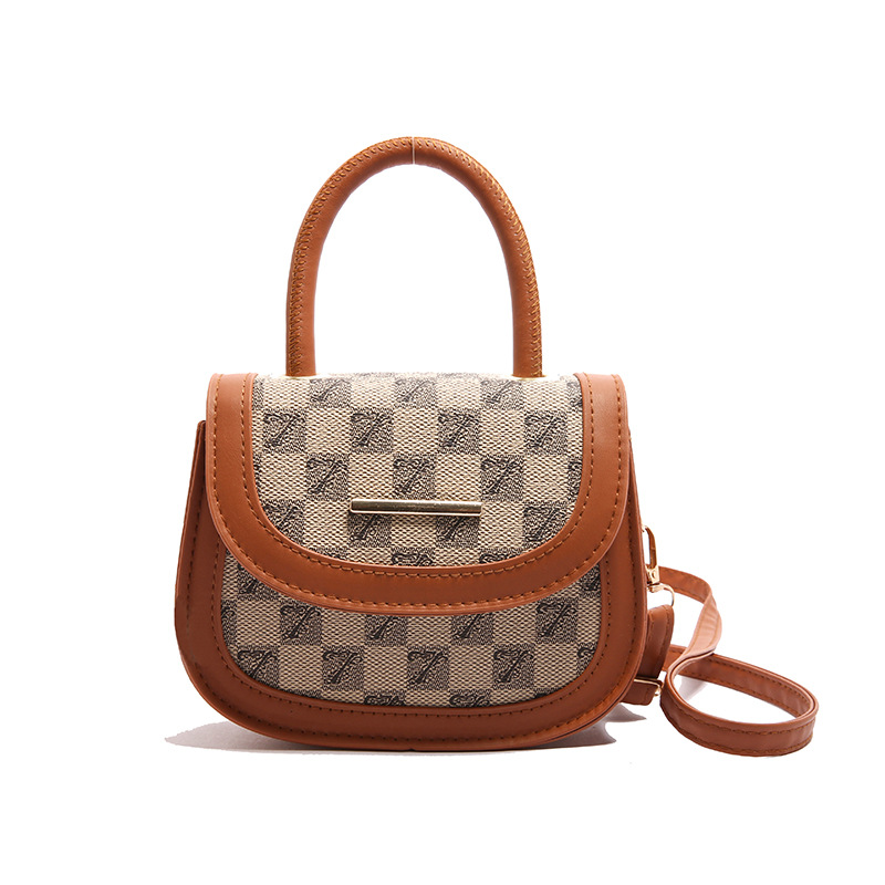 2024 nuevo bolso de silla semicircular bolso de moda de nicho bolso de mensajero con costuras de color en contraste bolso de hombro con personalidad ins