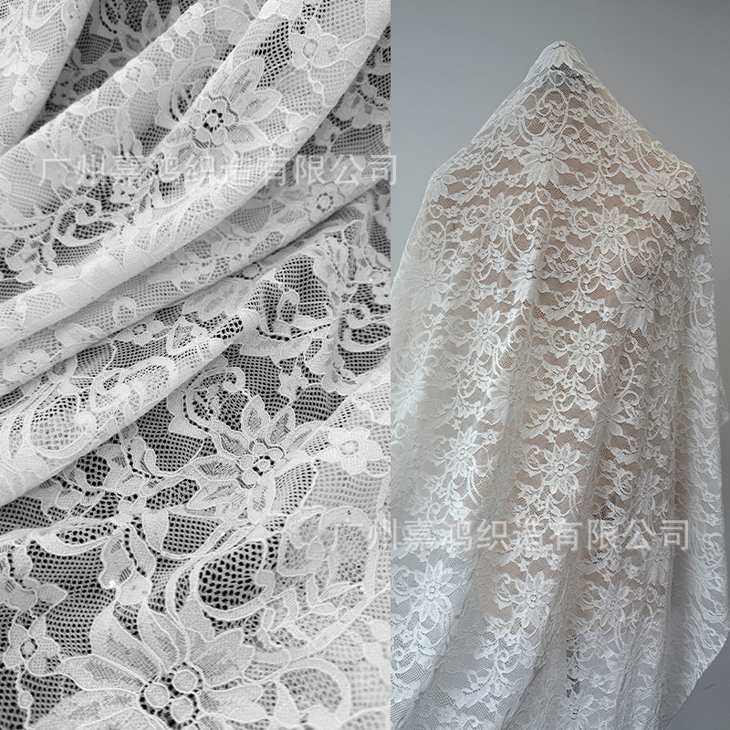 2026 nuevo estilo de diseño de moda tela de encaje elástica vestidos de mujer fábrica de falda en stock