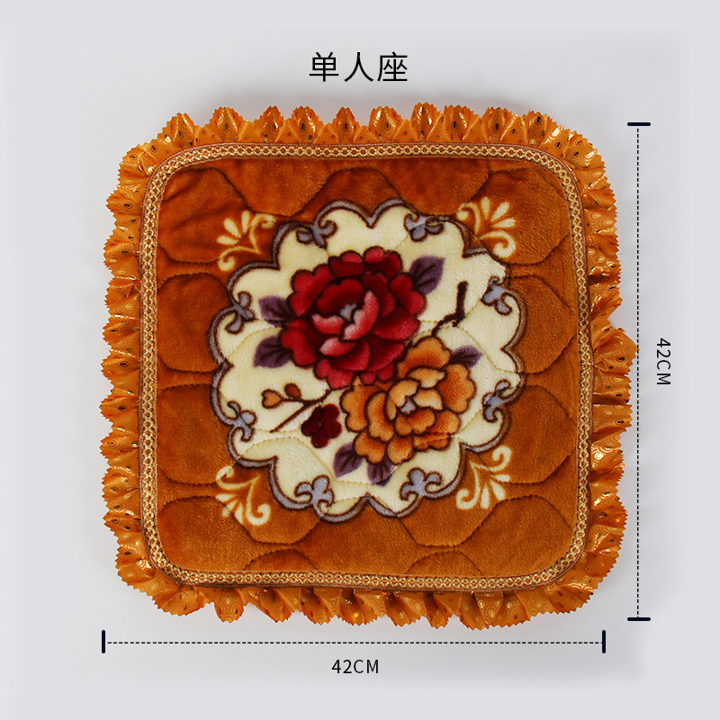 Cojín de algodón de peluche invierno estampado encaje calentamiento de algodón espeso silla cojín de cojín de cojín de comedor fábrica al por mayor