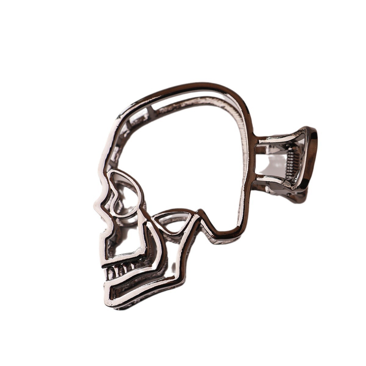Horquilla de calavera de metal de Halloween Clip de agarre de calavera oscura de Halloween Clip de joyería de cosplay de terror