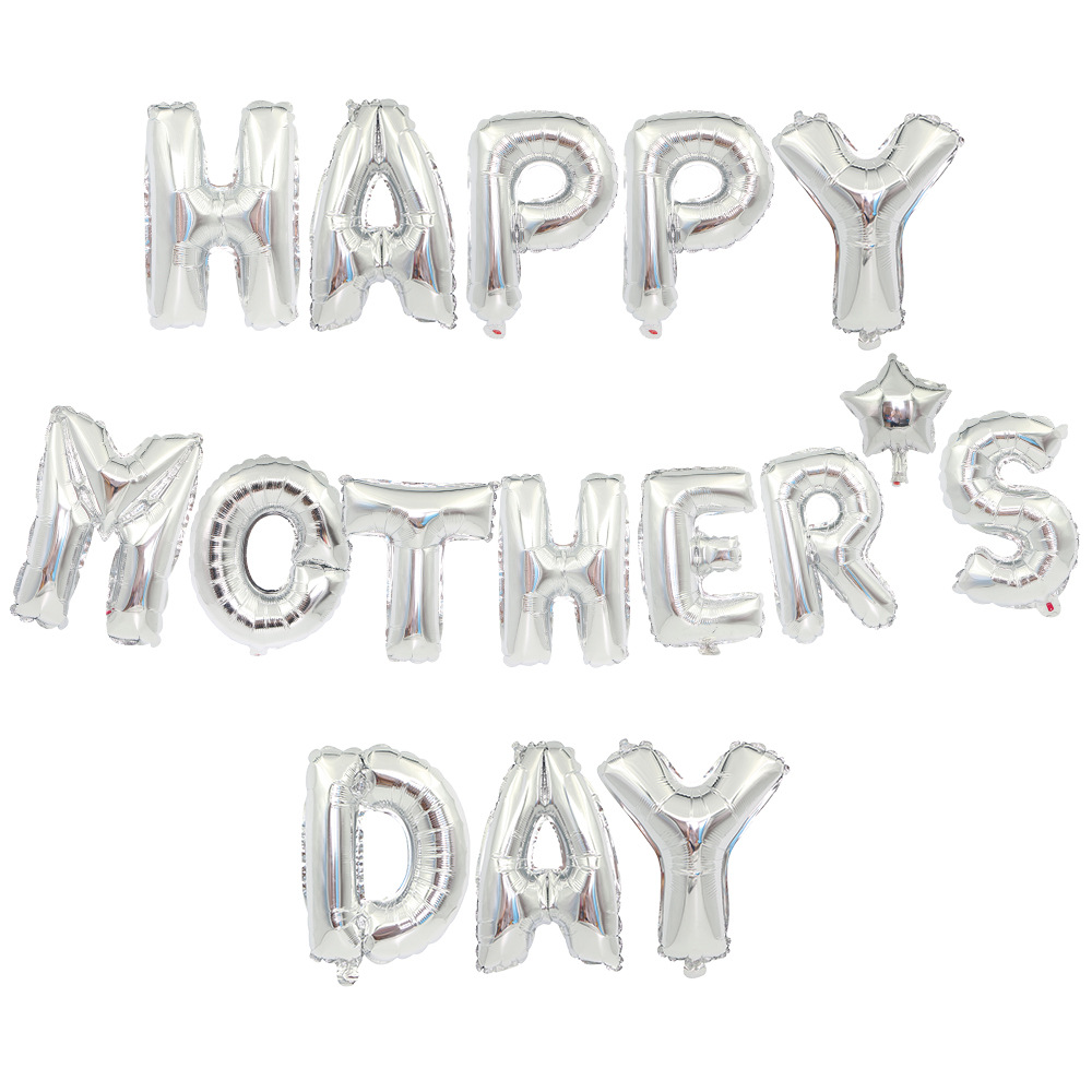 Mother's Day Simple Style Classic Style Letter Aluminum Film Holiday Daily Balloons display picture 4