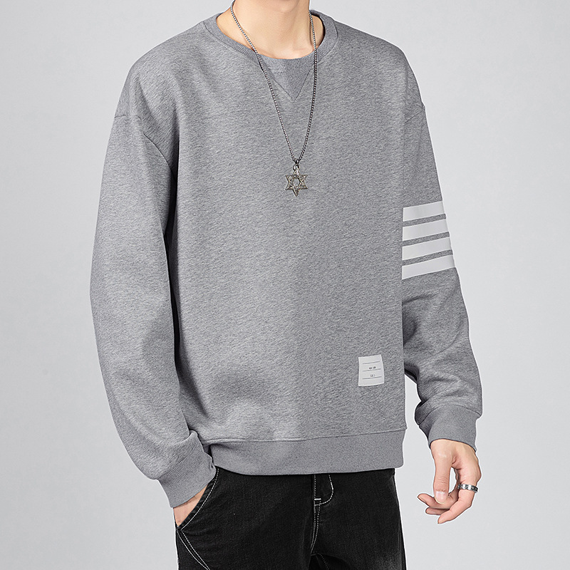tb sweatshirt men's round neck pullover four stripes men's and women's tops T-shirt loose large size teenagers and students trendy single clothes