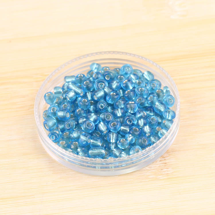 Diyアクセサリービーズアクセサリー材料ビーズ充填銀2-4mmガラスビーズヘアピンフリンジ手作りブレスレットネックレス|undefined