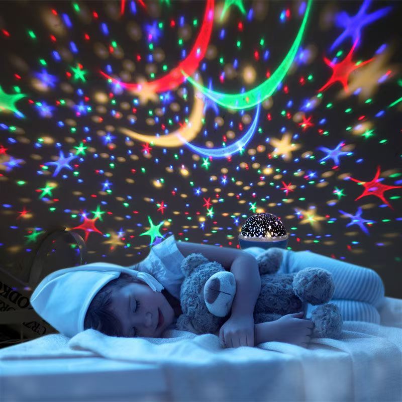 Starry sky, projector, rotating night light for bedroom, decorations