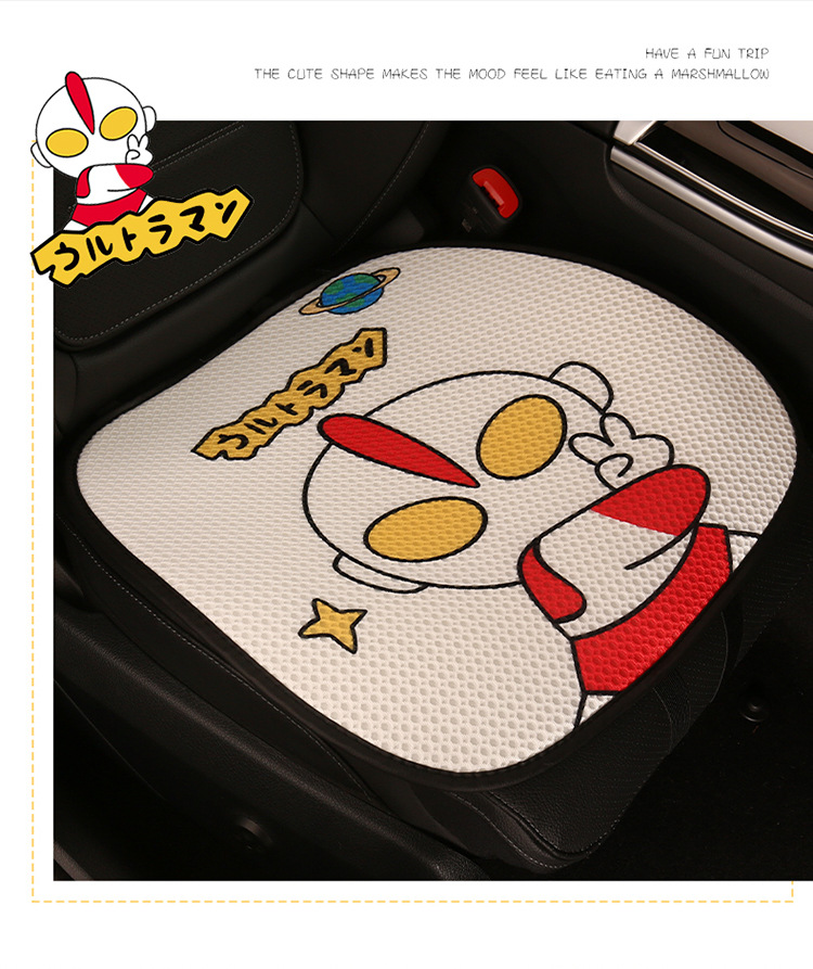 Cartoon car seat cushion four seasons universal half-pack seat cover cute ladies car three-piece rear single-piece seat cushion