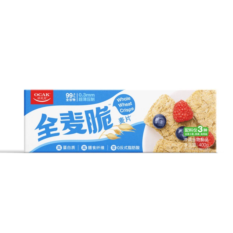 Замена овсяной крупы Ozak all -wheat хрустящий овсяный заменитель овсяной хлопьев мгновенная еда и полноценное питание завтрак 400 г
