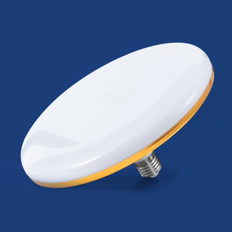 LED lámpara de platillo volador de luz tricolor lámpara de platillo volador lámpara de corriente constante lámpara de alta potencia hogar ahorro de energía tornillo bombilla e27