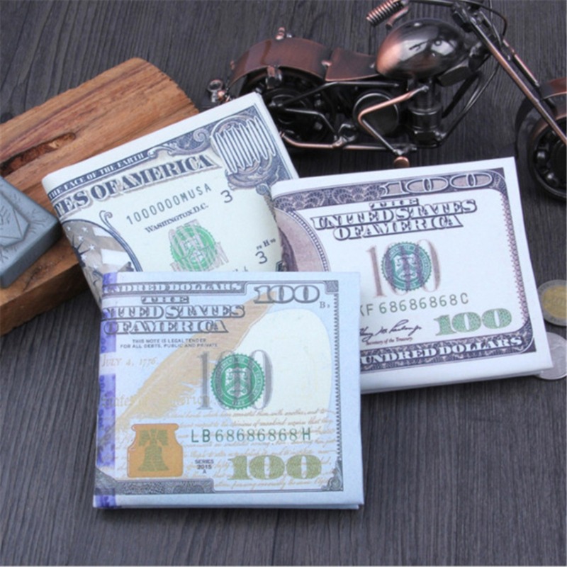 Creative Dollar Wallet Short Printed Pattern Dollar Dollar Short J Wallet Wallet Pu Wallet Portable Wallet