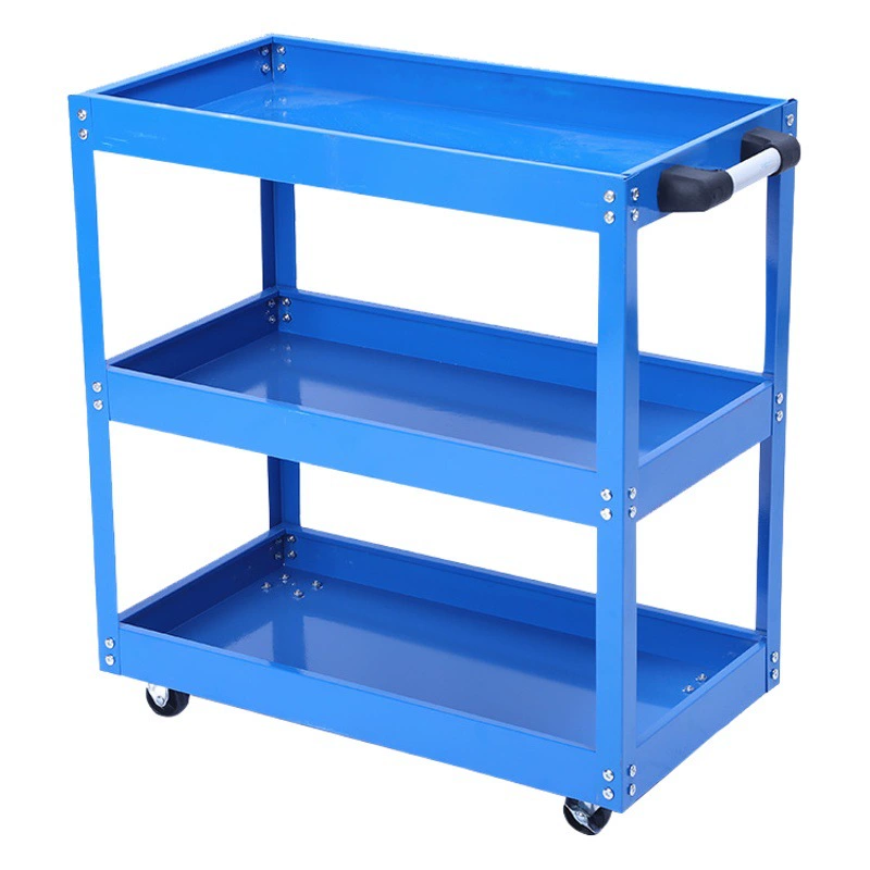 Тележка для инструментов для авторемонта, утолщенная мобильная тележка, тележка для инструментов для ремонта, тележка для деталей оборудования, шкаф для инструментов, трехслойная тележка для инструментов