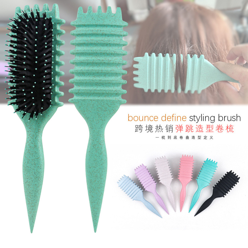Cross-Border Boar Bristle Hair Care Nylon Mixed Bristle Brush Air Cushion Hair Smoothing Massage Curly Hair Wheat Straw Air Cushion Wholesale