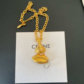 欧美风独特个性立体五官条纹鼻子大嘴唇项链古巴链时髦夸张锁骨链