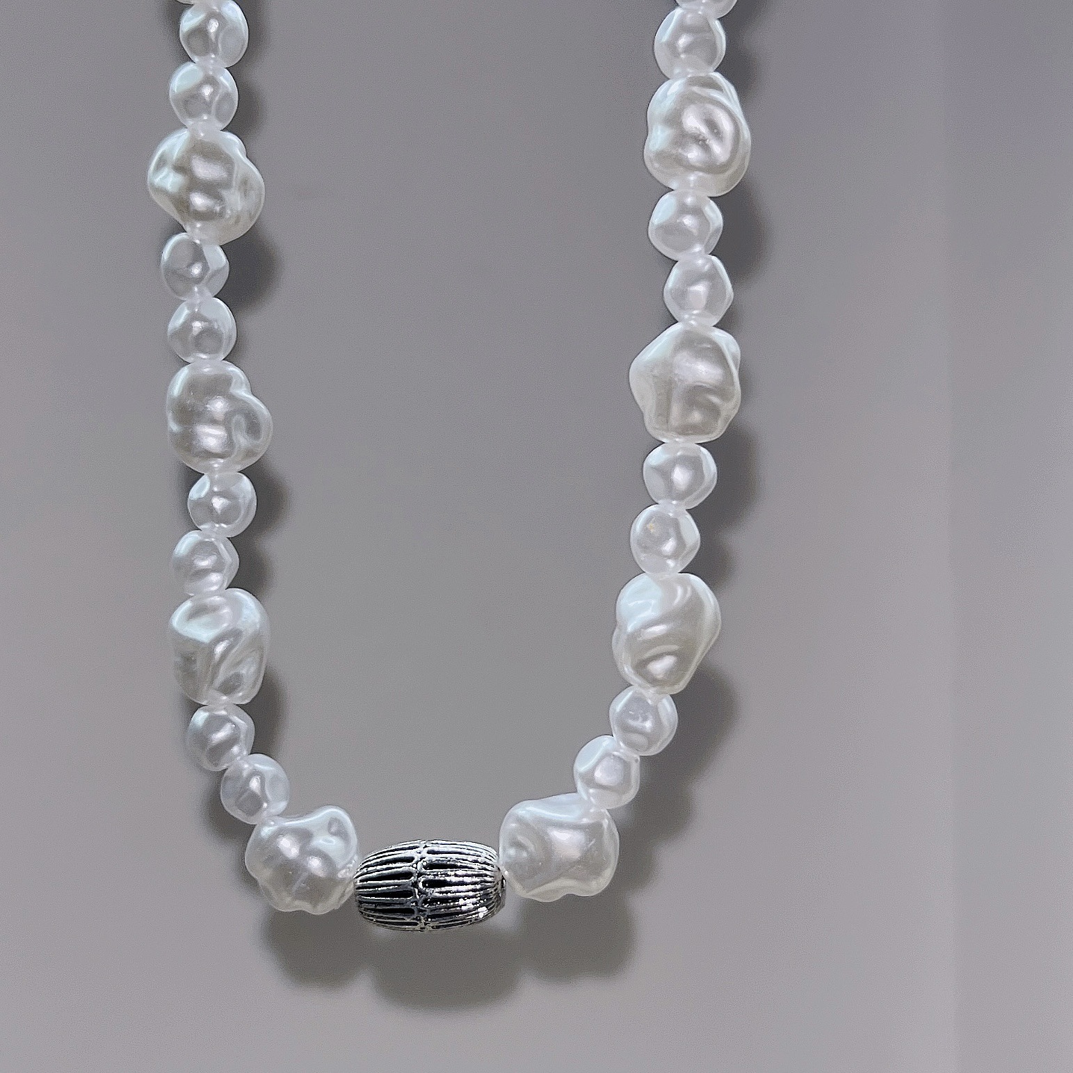 Fashion Geometric Imitation Pearl Beaded Necklace