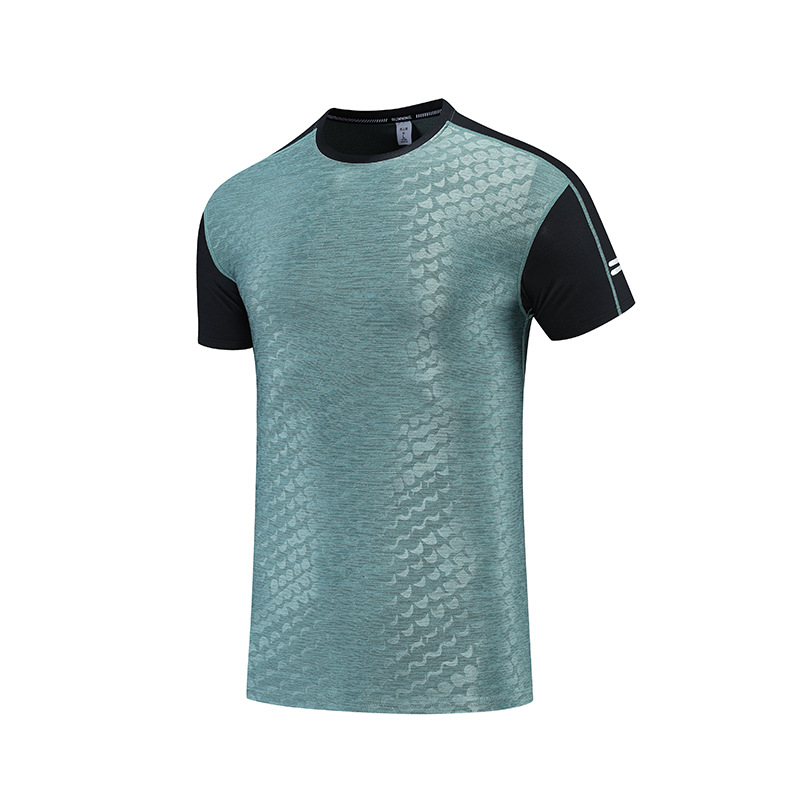 2022 de verano de moda transfronteriza impreso ropa de secado rápido de los hombres ligero transpirable más tamaño corriendo fitness cuello redondo Camiseta B