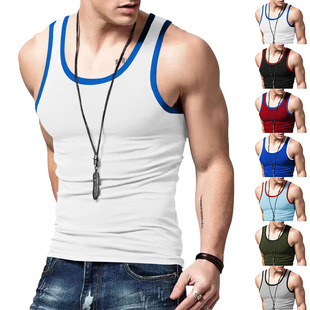 24Vest Inner Wear Slim-fit Casual Sports Men's Summer Base Color-matching Undershirt Vest
