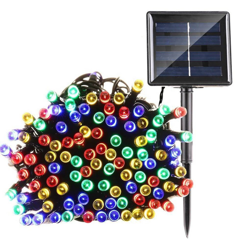 Solar Led String Lights Christmas Outdoor Decorative Lights String Courtyard Garden Waterproof Starry Sky Flashing Lights String Wholesale