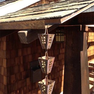 Ancient Rain Chain Temple Eaves Rain Chain Villa Copper Rain Chain Rain Bell Water Catchment Water Diversion Chain Copper Water Tray