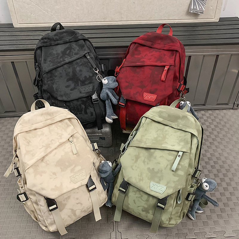 Mochila transfronteriza nueva versión coreana de la misma mochila de textura casual para hombres y mujeres, mochila para computadora de gran capacidad para clases en el campus