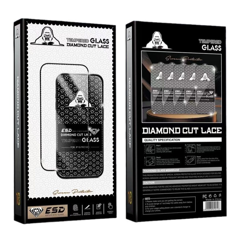 Suitable for Apple Diamond Lace Film 0.4 High Aluminum Dustproof Net Anti-Static Large Arc Film iPhone 11 12 7