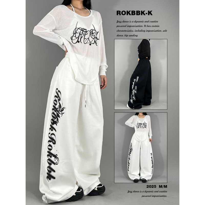 Street Dance Trendy Brand Hip-Hop Street Dance Loose Sports Casual Pants for Women Jazz Dance