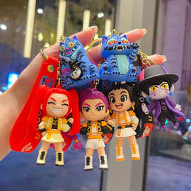 跨境猎魔女团钥匙扣KPOP卡通男团包包小挂件动漫钥匙链小礼品批发