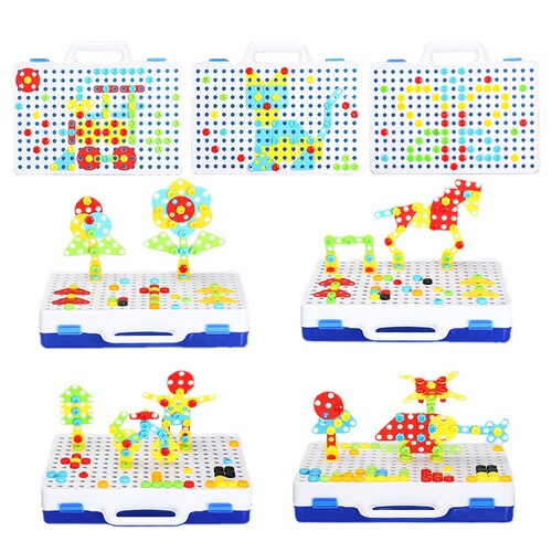 Children's Screw Screw Toy Electric Drill Disassembly Combination Educational Nut Assembly Tool Stand Manual DIY for Boys