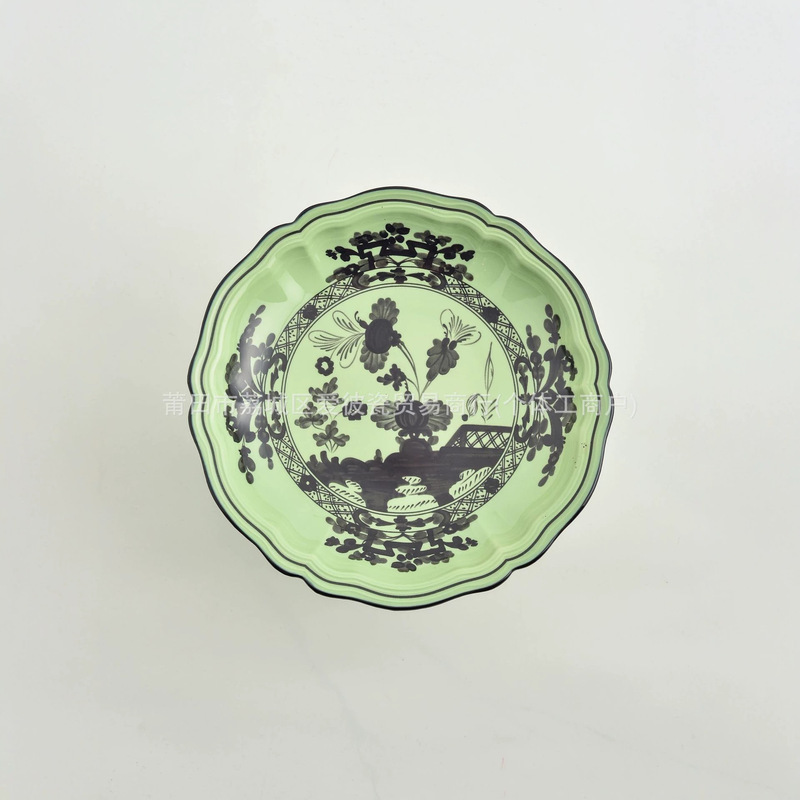 Cross-Border Export to Italy 1735 Italian-Style Oriental Ceramic Dinner Plate Set, Large and Small Plates Combination, Deep Plate 8+ 10inch Plates