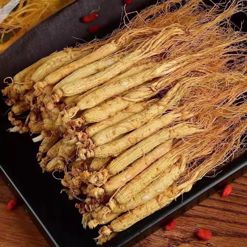 长白山人参干人参生晒参煲汤泡酒过节送礼东北特产白参礼盒人参