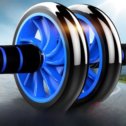 Manufacturer Direct Wholesale Abdominal Roller Dual Wheel Triple Wheel Abdominal Trainer Home Fitness Equipment Silent Roller for Men and Women