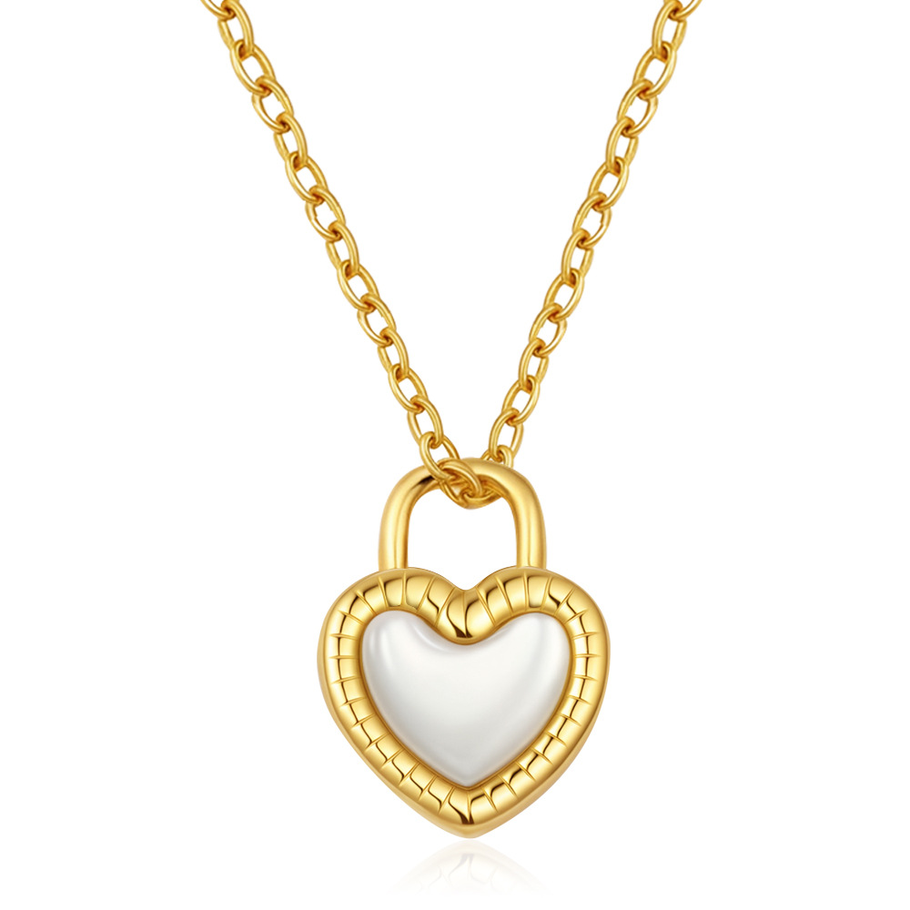 Collar de acero de colgante de oro retrógrado Mirad Wind 2025 nuevo estilo de mujer de alto nivel collar de aceite de acero de acero de collar de amor universal