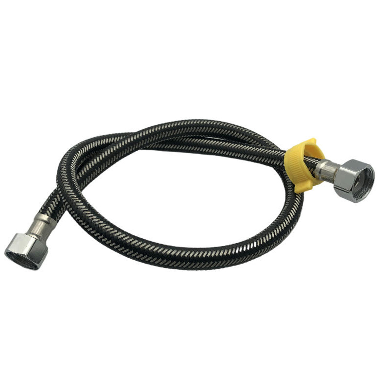 Alambre de nylon mezclado tubo de acero tejido tubo de alta presión tubo de entrada del inodoro ALAMBRE NEGRO calentador de agua tejido tubo de entrada manguera tejida