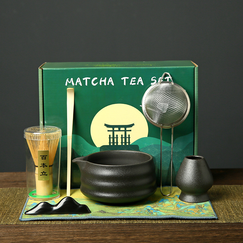 抹茶ボウル セラミック 和風抹茶セット 茶筅 竹抹茶ブラシ 百本立 宋代茶道 ギフトボックス|undefined