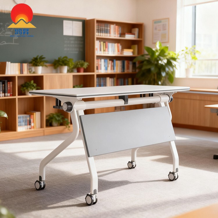 Folding Training Table, Movable Office Desk and Chair, Long Strip Combination, Stacking Conference Table, Training Table, Conference Table