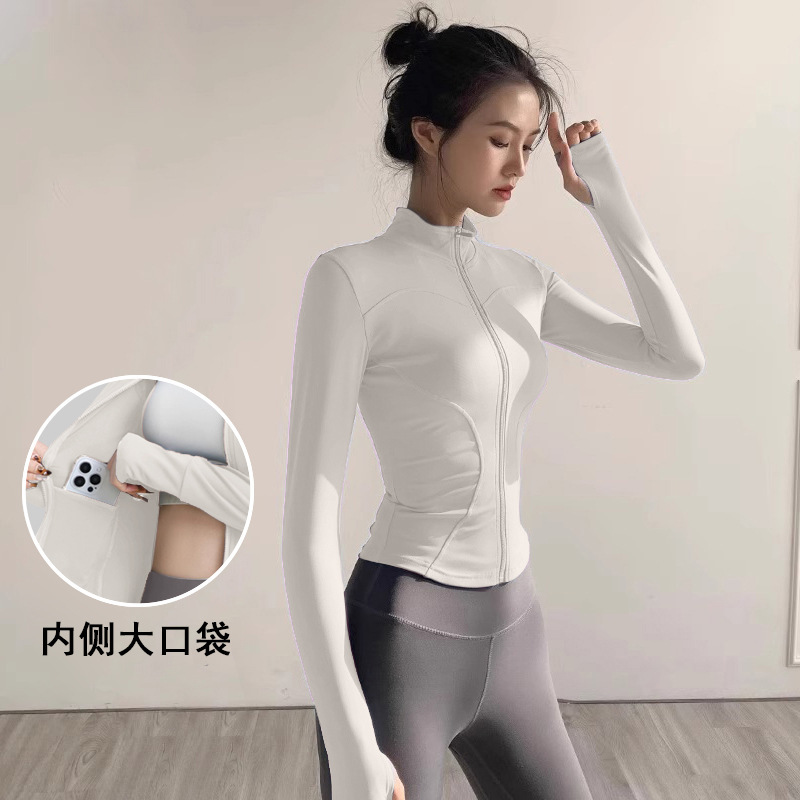 Ropa de protección solar al aire libre chaqueta deportiva ropa de ejercicios yoga de manga larga mujer entrenamiento de ocio ventilación secado rápido chaqueta