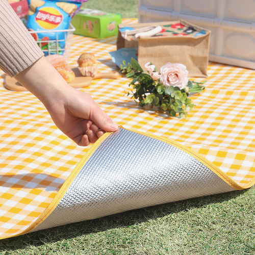 Floor mat pearl cotton aluminum foil mat outdoor moisture-proof mat camping tent sleeping pad aluminum foil picnic mat
