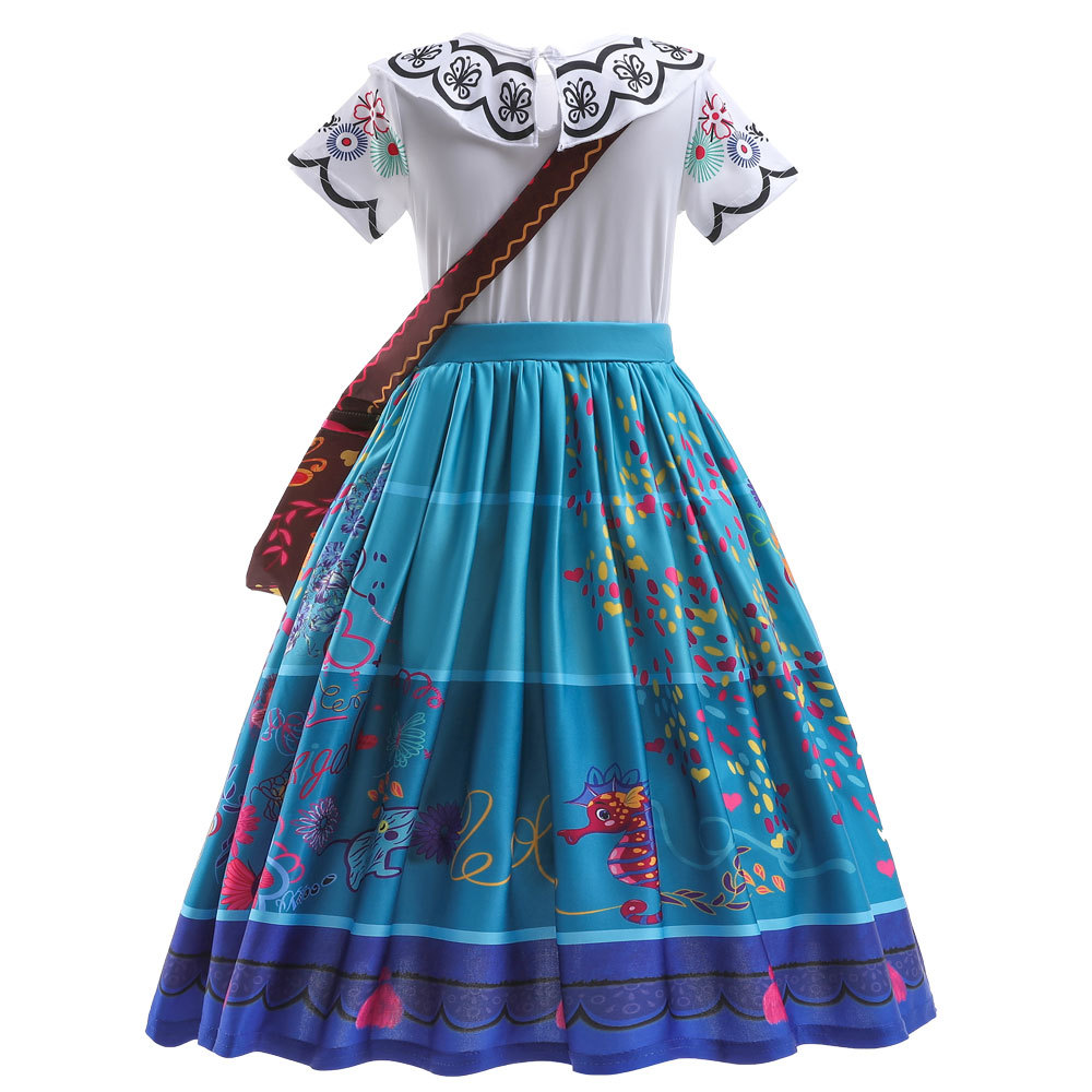 Fashion Flower Printing Spandex Polyester Girls Dresses display picture 39