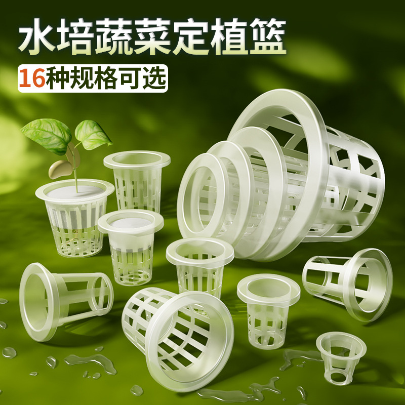 雾培水培瓜果耐用定植杯无土栽培固根器水耕蔬菜定植篮水培PP种植