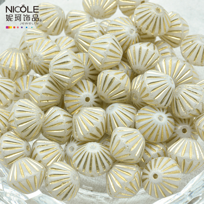 Importado Checo Baos Osha esmaltado linterna cuentas de mano 9mm accesorios de material DIY pulsera alrededor de 100 piezas