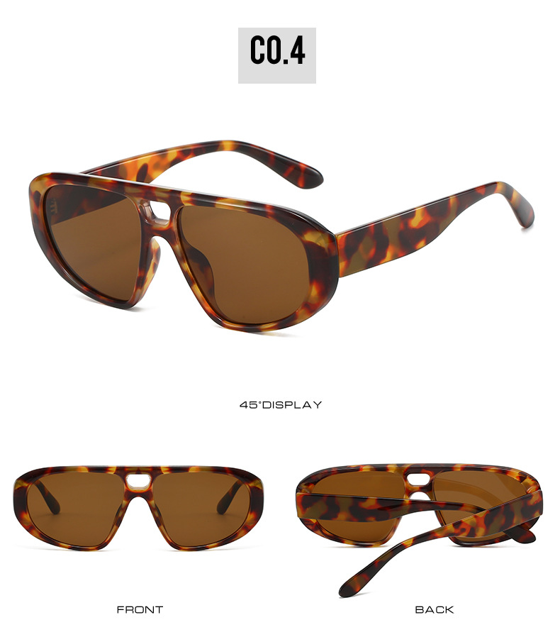 Trendy Aviator Toad Frame Sunglasses Retro High End Large Frame Anti Ultraviolet Sunglasses_voghion.com