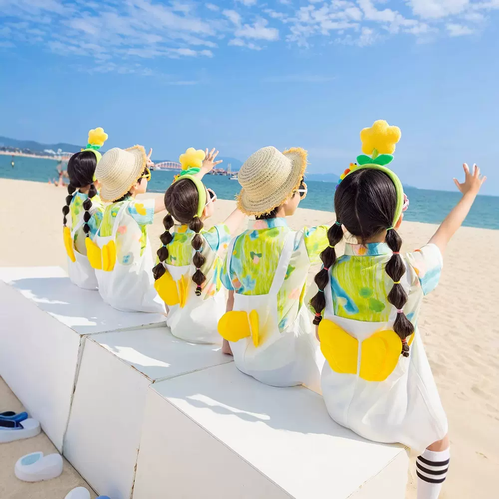 六一儿童节啦啦队演出服亲子装班服套装幼儿园园服毕业照合唱糖果
