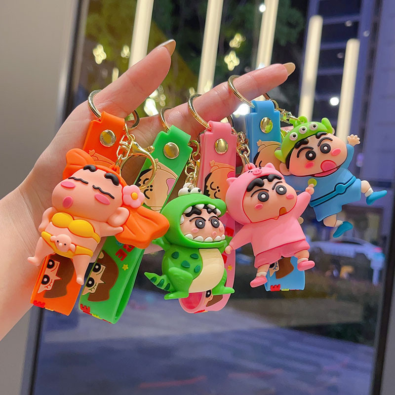 New Style Crayon Shin-Chan Funny Keychain Cartoon Doll Bag Pendant Decoration Keychain Gift Wholesale