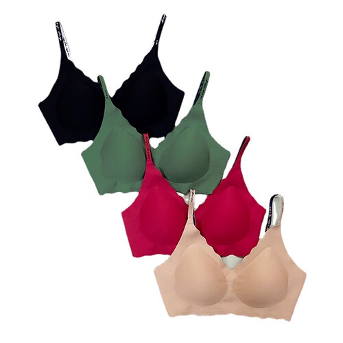 New Size-Free Seamless Comfort Bra for Women Without Wires for Small Breasts Push-Up Adjustable Letter Shoulder Straps Back Buckle Bra