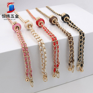 Small Gold Ball Bag Chain Adjustable Metal Leather Chain Bag Strap Luggage Hardware Diagonal Shoulder Strap Bag Chain