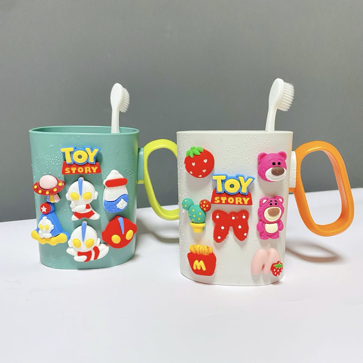 Taza de enjuague bucal taza de cepillo de dientes para niños creativo Red roja taza de cepillo de dientes pareja taza de lavado resistente a la caída niños y niñas estudiante hogar lindo