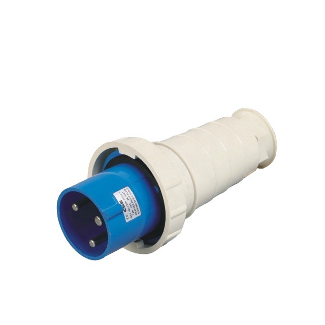 CEE-033/043工业插头 蓝色 IP67 63A 125A 220-250V 2P+E插头