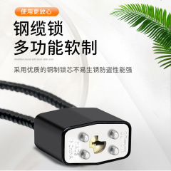 Wire code lock padlock steel cable anti-theft cabinet lock cabinet file cabinet long padlock wire lock anti-theft code lock