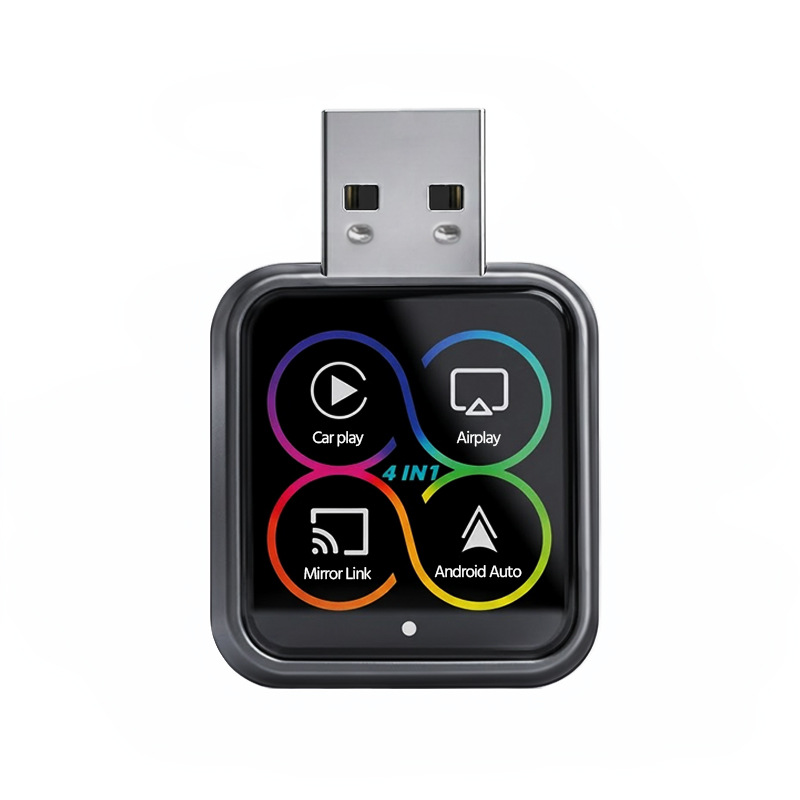 Factory direct 4-in-1 wired to wireless CarPlay box for car Apple and Android screen mirroring and connectivity