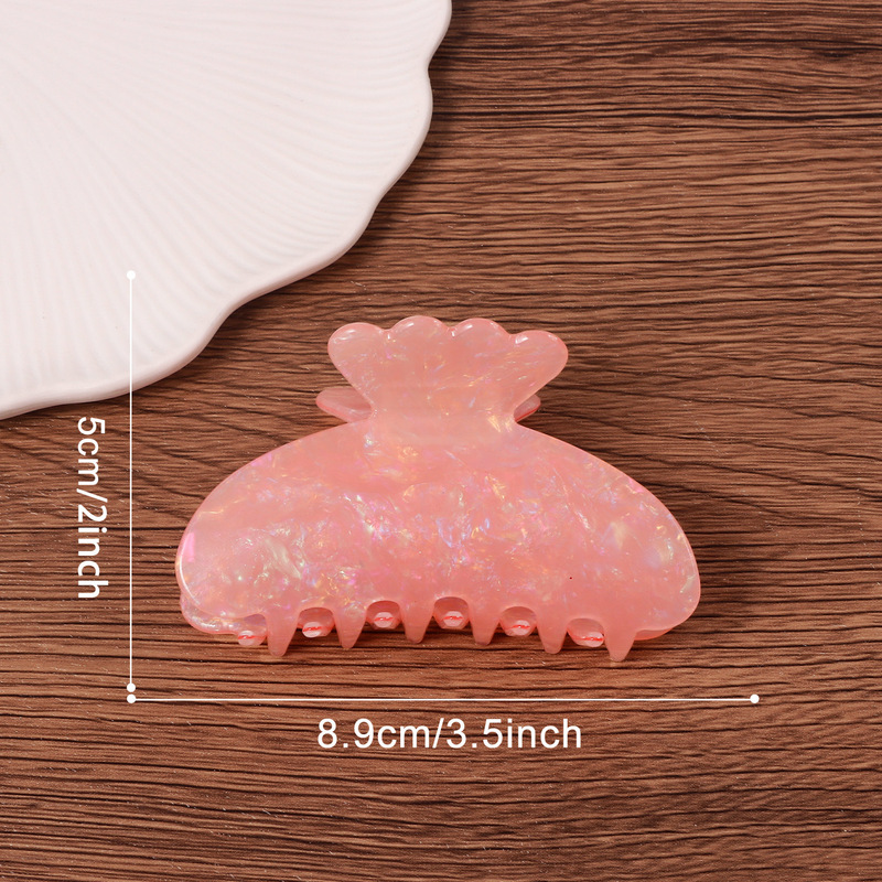 戈蕾思饰品韩系甜美花瓣顶糖果色系列抓夹时尚百搭发夹鲨鱼夹发饰|undefined