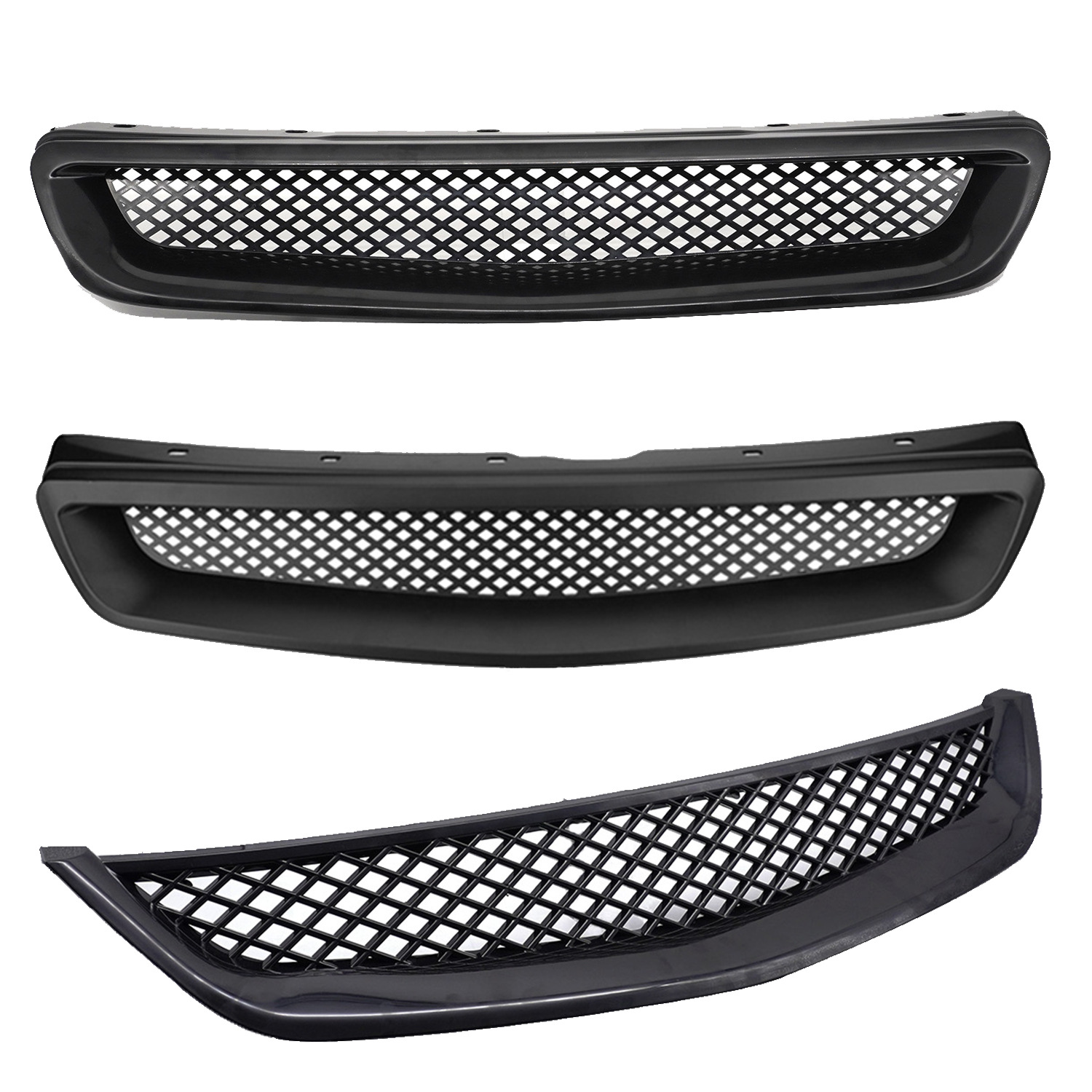 Car Modification Intake Grille Modification Suitable for Honda Civic 1996-98 Abs Carbon Pattern Cross-Border